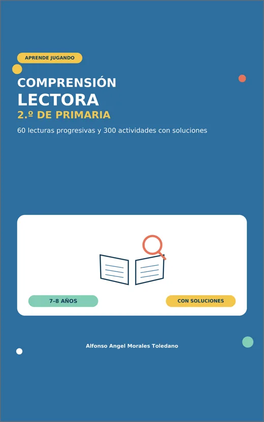 Portada de Comprensión lectora 2.º de Primaria, cuaderno de comprensión lectora para 2.º de primaria (segundo grado, 7-8 años)
